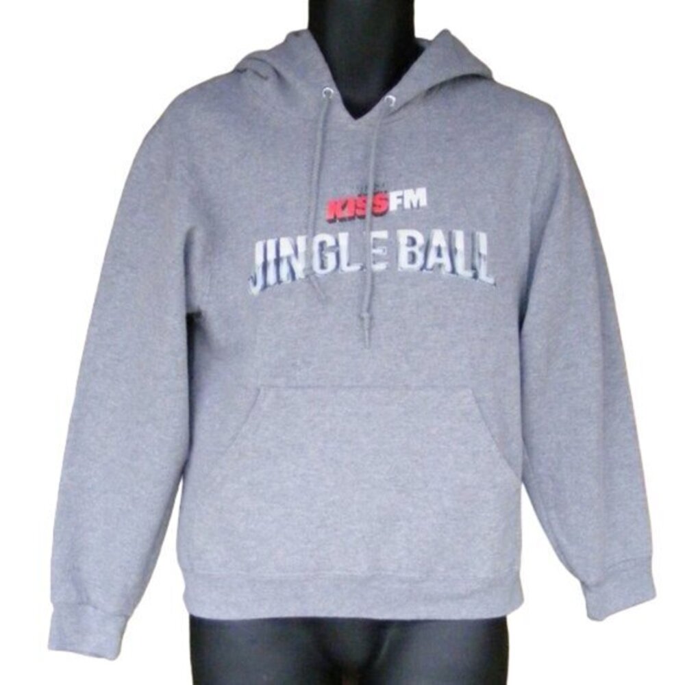 JINGLEBALL KISS Hoodie, S, Dallas 2013, Pullover, Gray, Long sleeves, Pocket